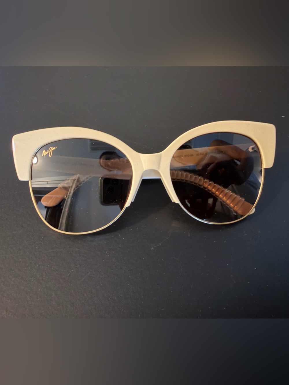 Maui Jim Mariposa Women's Cream Frame Sunglasses with Dark Lenses